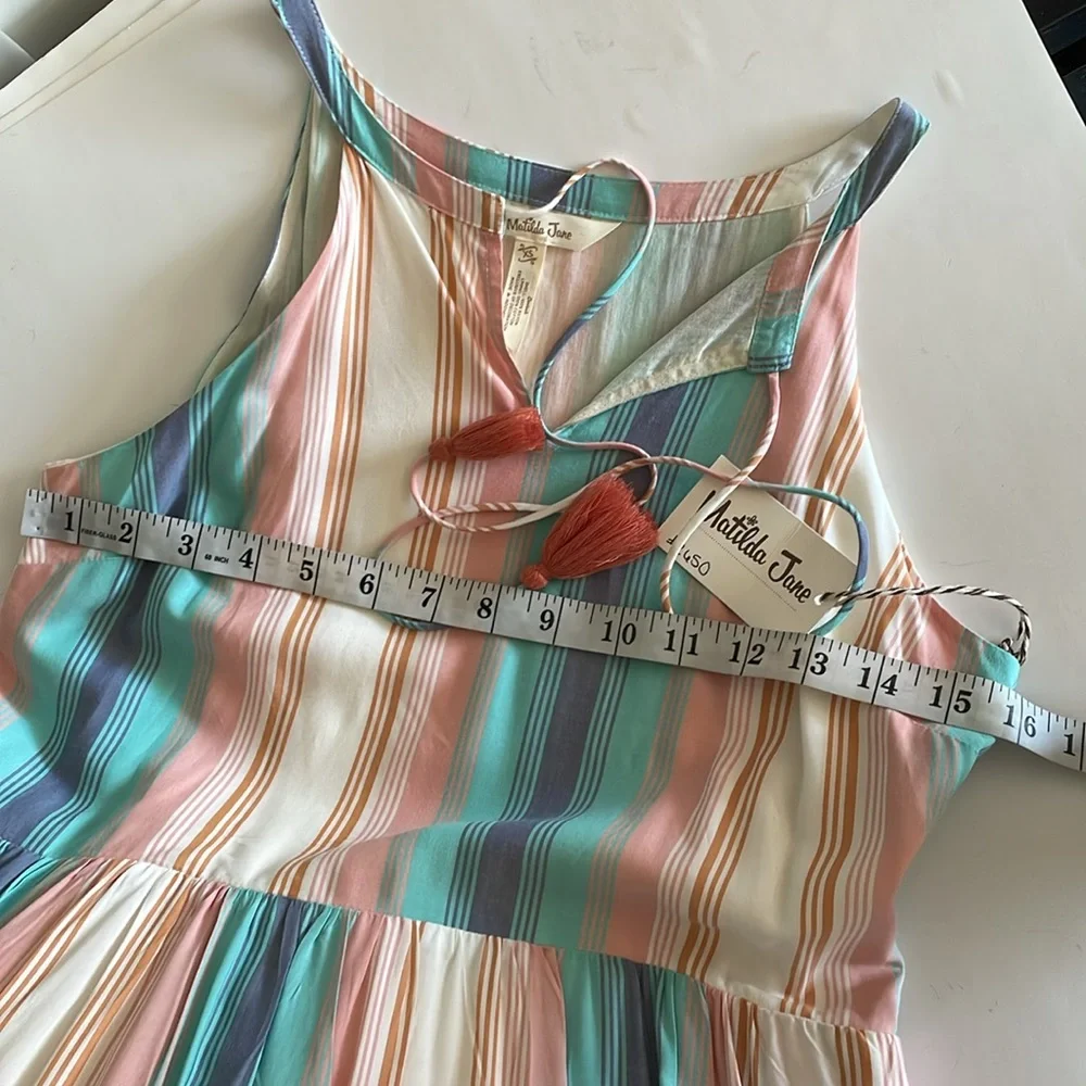 Matilda Jane Womens Lets Go Together Sleeveless Tassel Tiered Maxi Dress size XS - Picture 4 of 6